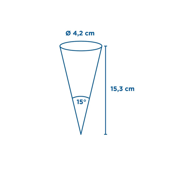 Cône à glace motif Parole 153 x Ø 42 mm Ref 230.19 C/2000 -unité-