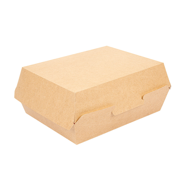 Coquilles Lunch Box The Pack 225x170x85mm Kraft Brun carton ondulé nano micro Ref 234.31 C/300 -unité-