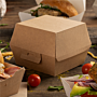 Boites Burger 'THEPACK' 220 gr/m2 14,4x13,6x9,2 cm  kraft naturel carton ondulé nno micro 234.17 C/500 -unité-