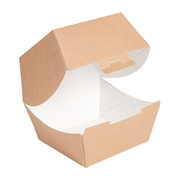 Boites burger Kraft 144x140x115mm Ref 277.81 C/500 P/50 -unité-