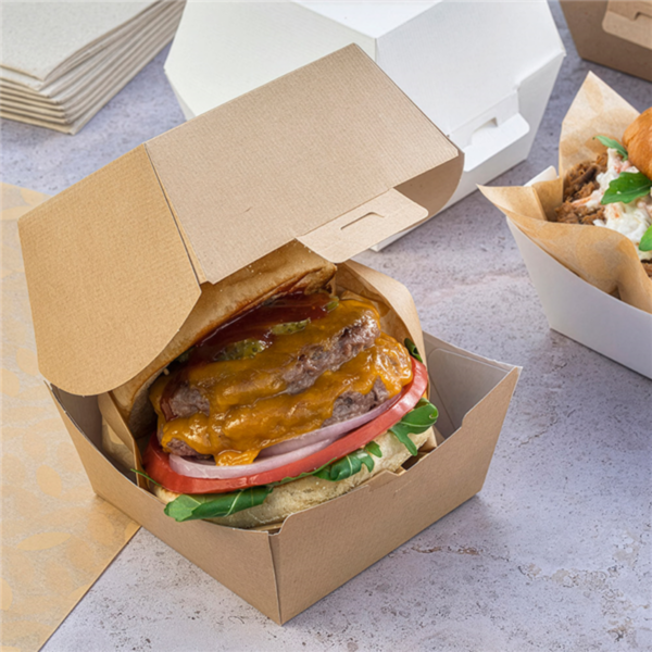 Boites burger Kraft 144x140x115mm Ref 277.81 C/500 P/50 -unité-