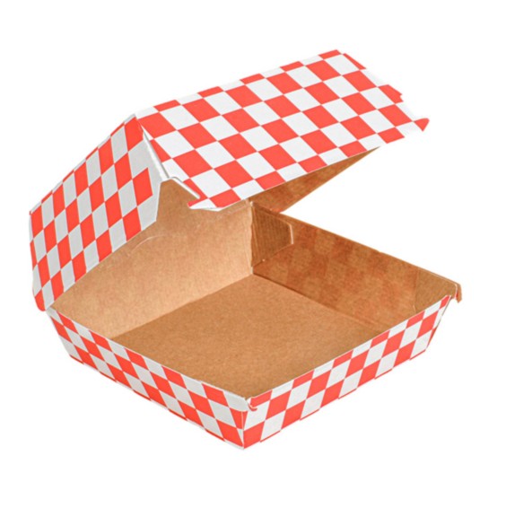 Boites burger Fitipaldi Rouge 125x120x58mm Ref 274.01 C/450 P/50 -unité-