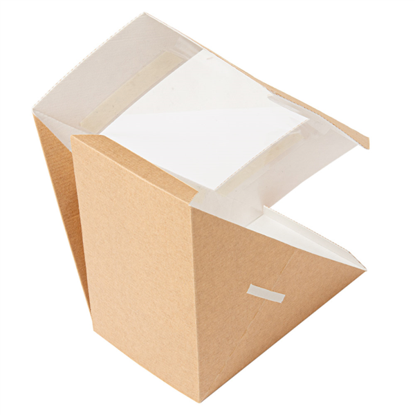 Boite 2 sandwichs carton avec fenêtre 12,4x12,4x7,5cm 253.55 C/500 -unité-