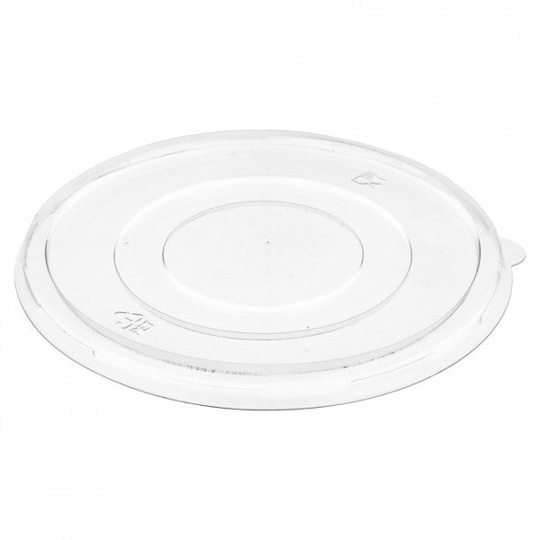 Couvercle OPS Ø18cm pour Bol Fibre Végétale Blanc 950ml 224.42 p/100 p/100 C/600 -unité-