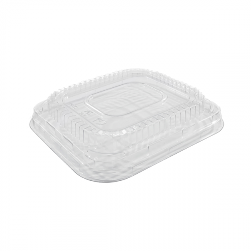 Couvercle transparent PET pour plat alu 515 ml 15x13,4x2,6 cm 267.85 P/50 C/600 -unité-