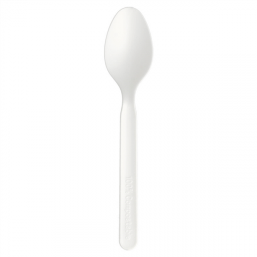 Cuillère blanche CPLA compostable et biodégradable 16cm Ref 223.51 C/1000 P/50 -unité-