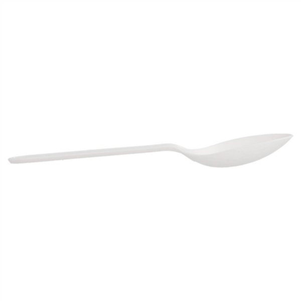 Cuillère blanche CPLA compostable et biodégradable 12.7cm Ref 227.29 C/2000 P/100 -unité-