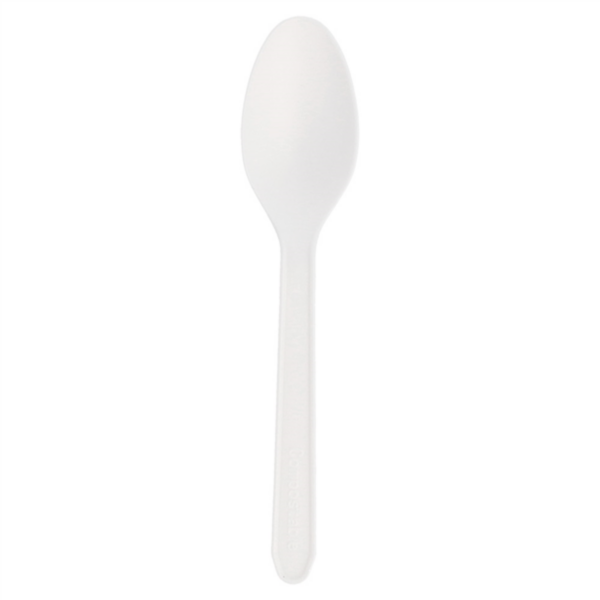 Cuillère blanche CPLA compostable et biodégradable 12.7cm Ref 227.29 C/2000 P/100 -unité-
