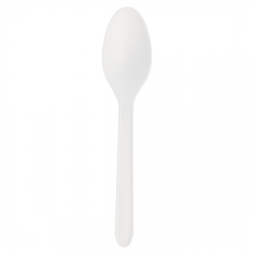 Cuillère blanche CPLA compostable et biodégradable 12.7cm Ref 227.29 C/2000 P/100 -unité-