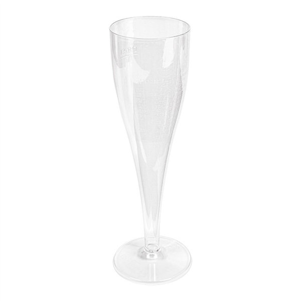 FLÛTES CHAMPAGNE 125 ML Ø 4,9x20 CM TRANSPARENT CRISTAL PS P/10 C/100 UNITE