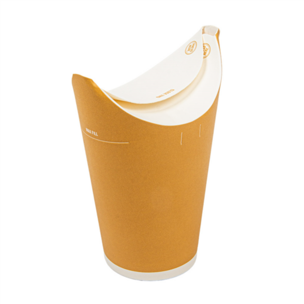Gobelet carton avec couvercle intégré 370ml Ref 280.37 C/800 P/40 -unité-