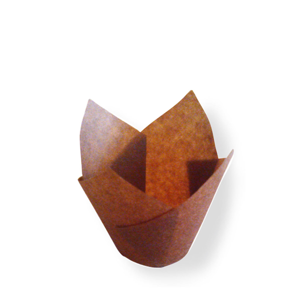 Muffin Cup Tulipe ingraissable Marron diamètre 30mm 45x65mm 180.67 C/1000 P/200 -unité-