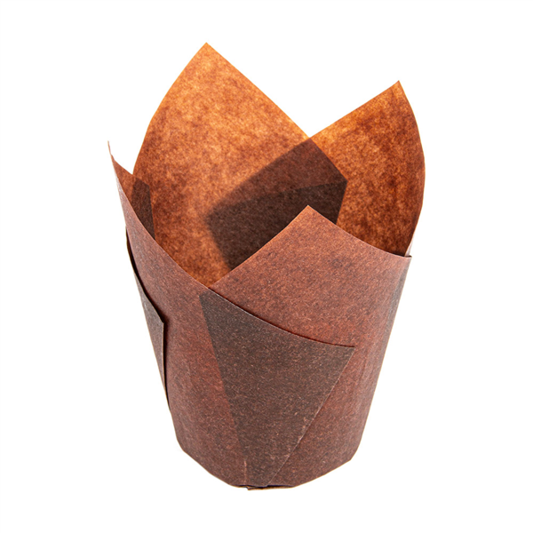Muffin Cup Tulipe ingraissable Marron diamètre 50mm 55x80mm 180.68 C/1000 P/200 -unité-