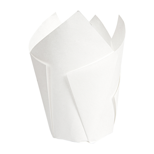 Muffin Cup Tulipe ingraissable Blanc diamètre 30mm 45x65mm 180.64 C/1000 P/200 -unité-