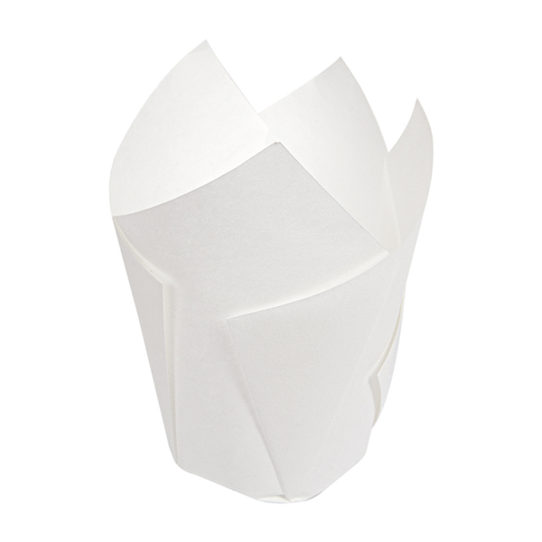 Muffin Cup Tulipe ingraissable Blanc diamètre 30mm 45x65mm 180.64 C/1000 P/200 -unité-