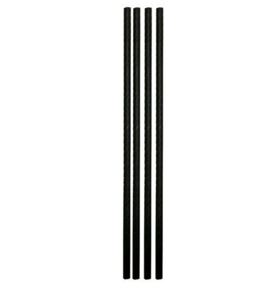 Paille en papier Noire 25cm diamètre 0.6cm 260.78 C/3000 P/250 -unité-
