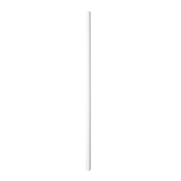 Paille en papier Blanche Sachet individuel 20cm diamètre 0.6cm 227.93 C/3000 P/250 -unité-