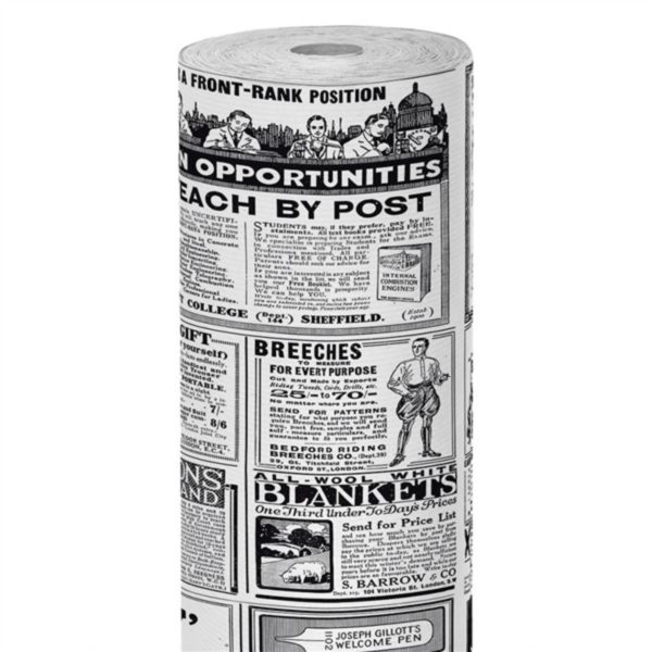 Papier cadeau Times Blanc Kraft Vergé 60 g/m² 0,70x100 M 806.29 -le rouleau-