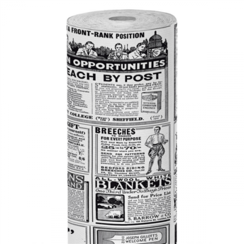 Papier cadeau Times Blanc Kraft Vergé 60 g/m² 0,70x100 M 806.29 -le rouleau-