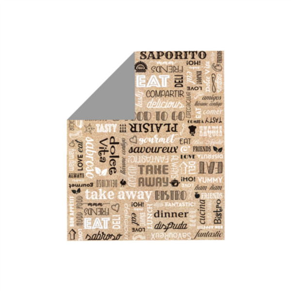 Papier ingraissable + aluminium 28x34cm KRAFT Ref 270.54 C/3000 P/1000 -unité-