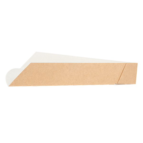 Pelle pizza ouverte triangulaire 165x210x35mm Kraft brun Ref 234.74 C/1200 P/200 -unité-