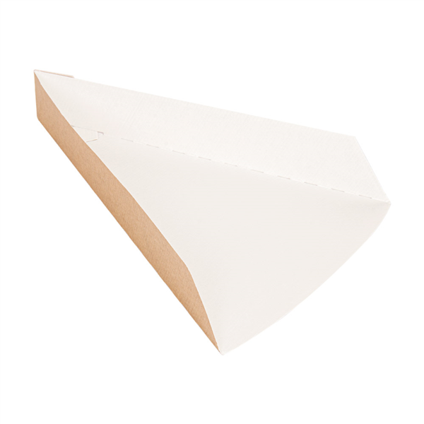 Pelle pizza ouverte triangulaire 165x210x35mm Kraft brun Ref 234.74 C/1200 P/200 -unité-