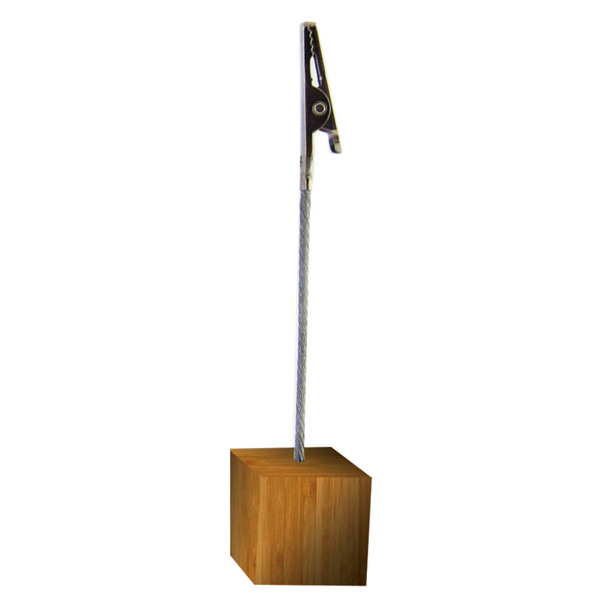 Pince pour numéro de table base bois 11 cm 192.82 -unité-