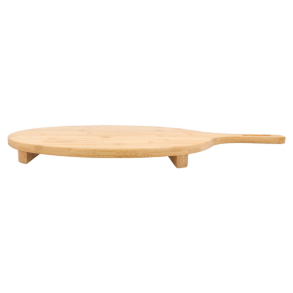 Planche de présentation ronde avec poignée bambou 290x25mm Ref 199.44 C/10 P/1 -pièce-