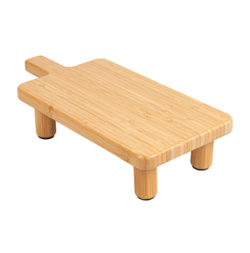 Planche de présentation avec pied et anse bambou 300x140x65mm Ref 280.17 C/6 P/1 -pièce-