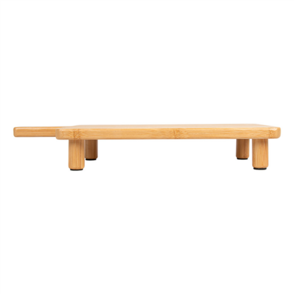 Planche de présentation avec pied et anse bambou 435x180x65mm Ref 280.18 C/6 P/1 -pièce-