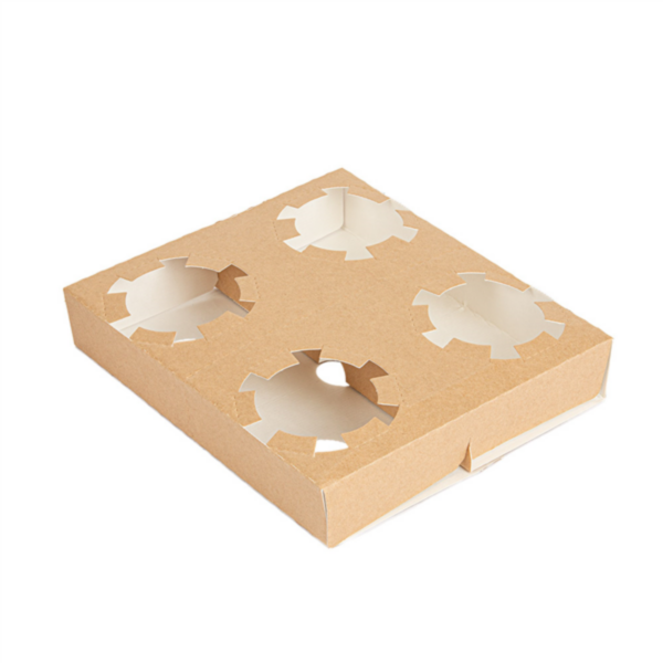 Plateau transport 4 gobelets 190x170x35mm Ref 256.50 C/200 P/50 -unité-