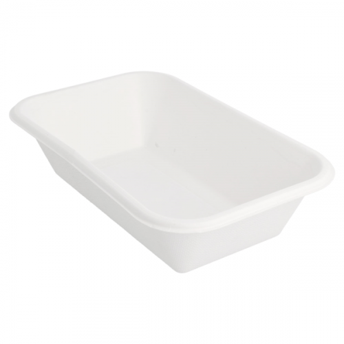 Plat bagasse 950ml 215x140x52mm 221.39 C/600 P/50 -unité-