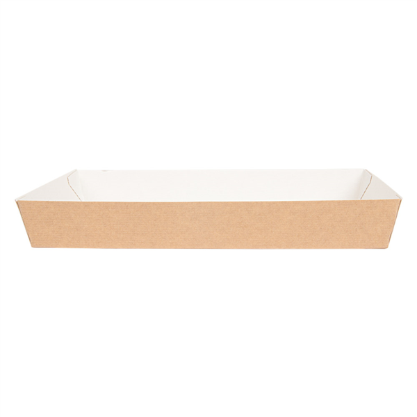 Plateaux repas à emporter 1 compartiment 255x180x37mm Kraft brun Ref 234.83 C/130 -unité-