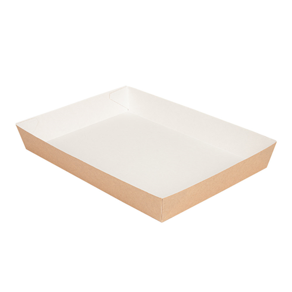 Plateaux repas à emporter 1 compartiment 255x180x37mm Kraft brun Ref 234.83 C/130 -unité-