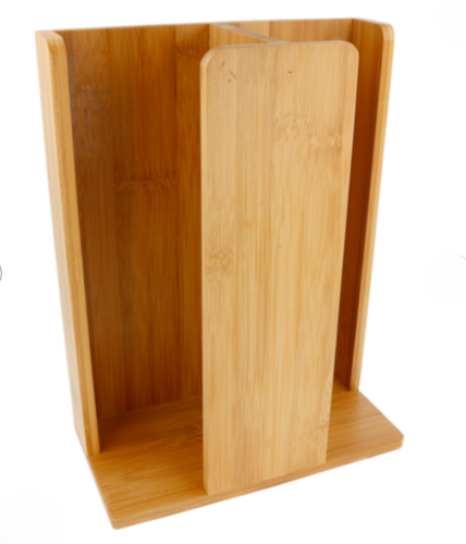 Porte verres et couvercles bambou 230x120x300mm Ref 216.97 C/8 P/1 -pièce-