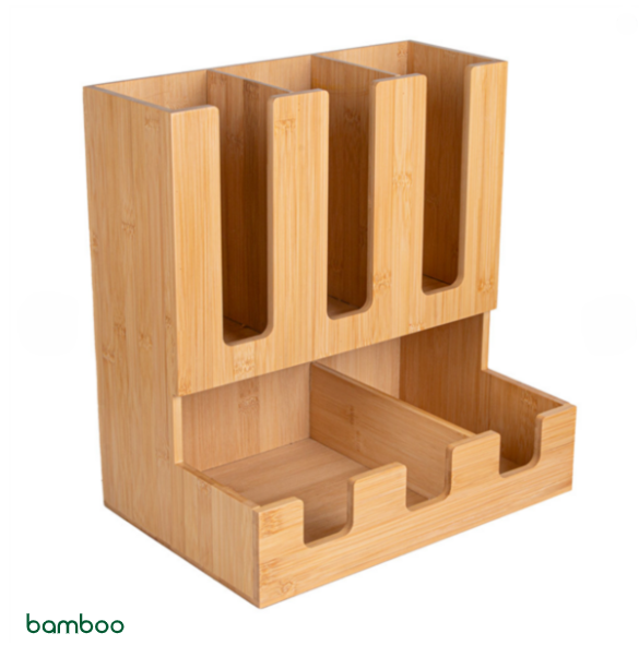Porte verres et vrac bambou 345x233x368mm Ref 277.48 C/2 P/1 -pièce-
