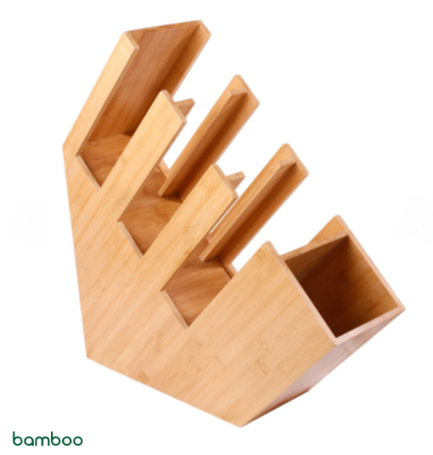 Porte gobelet, couvercles et pailles bambou 140x500x500mm Ref 217.29 C/2  -pièce-