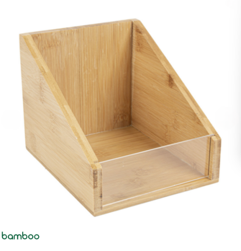 Organisateur bas bambou 150x180x140mm Ref 269.45 C/12 P/1  -pièce-