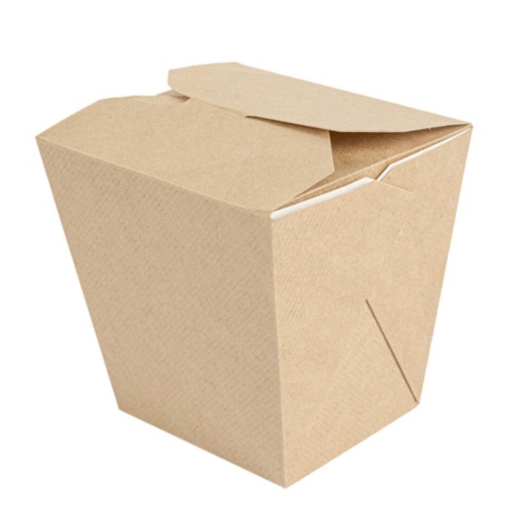 Boites Kraft base carrée 480ml Ref 234.48 C/480 P/40 -unité-