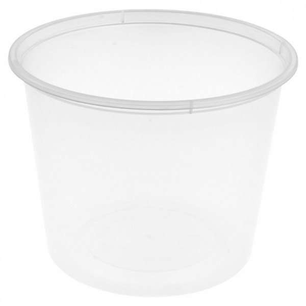 Pot injecté transparent MO 600ml 184.07 C/500 P/50 -unité-