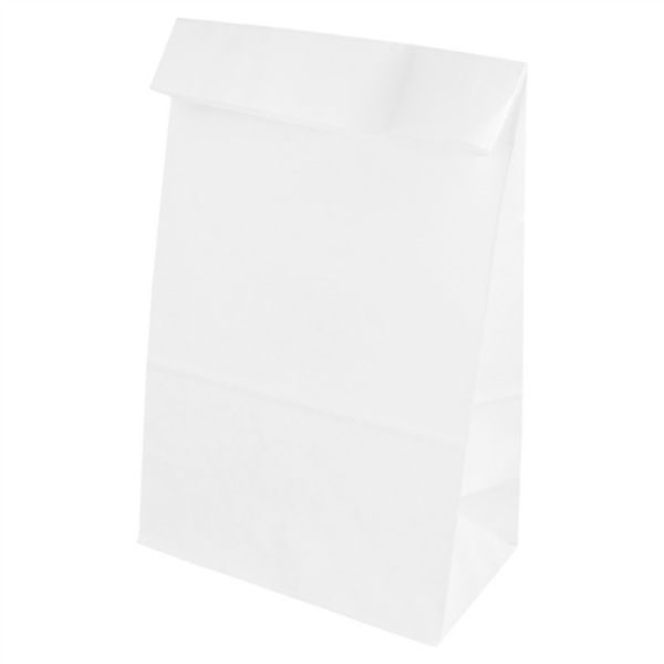 Sacs sos kraft sans anses 14+8x24cm Blanc NEUTRE 222.31 C/1000 -unité-