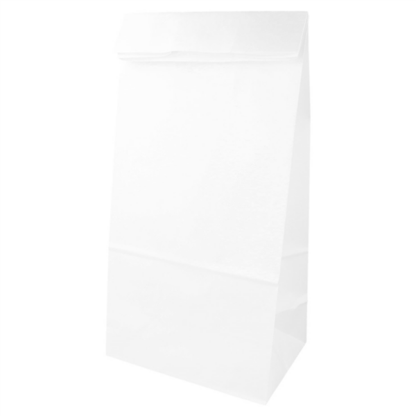 Sacs sos kraft sans anses 15+10x32cm Blanc NEUTRE 222.36 C/1000 -unité-