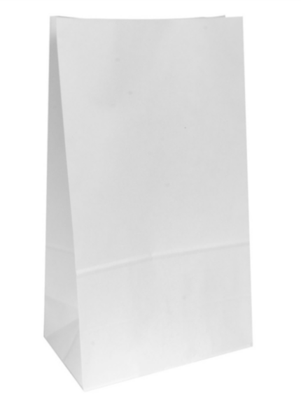 Sacs sos kraft sans anses 25+15x43.5cm Blanc NEUTRE 222.46 C/250 -unité-