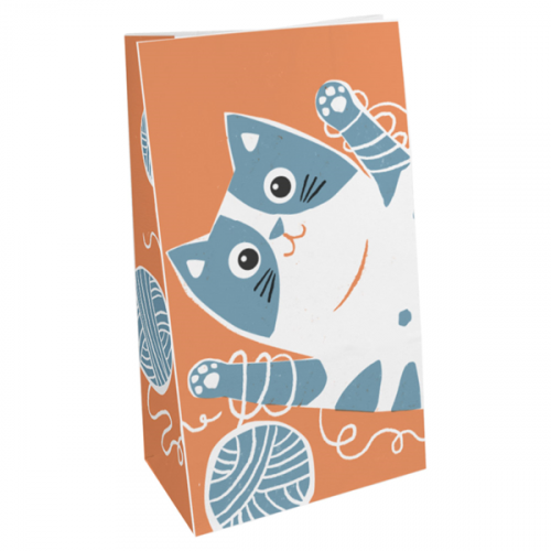 Sacs sos kraft sans anses 14+8x24cm Chat 275.94 P/50 C/1000 -unité-
