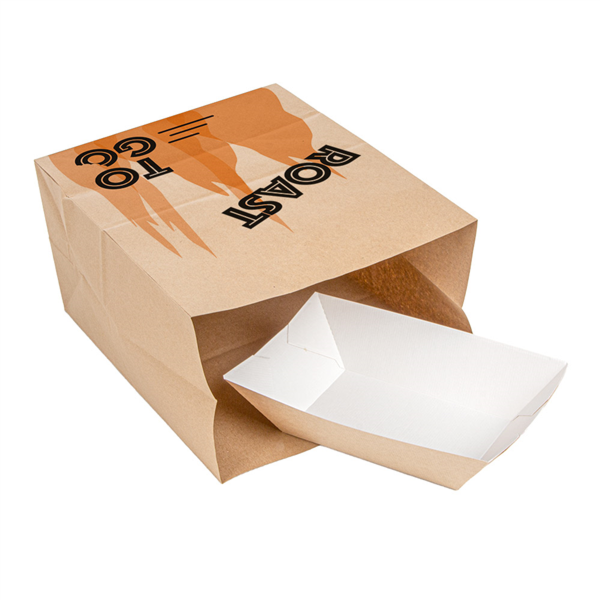 Sacs sos kraft sans anses Spécial 1 poulet 22+14x30cm Ref 260.27 C/500 -unité-