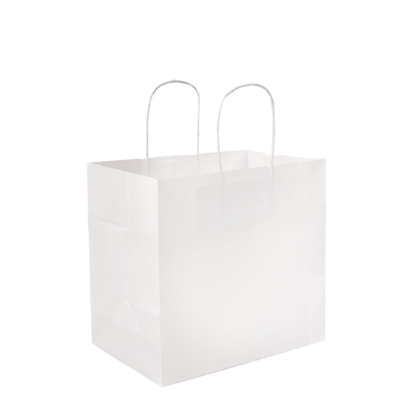 Sac sos avec anses Kraft blanc 28+18x25 cm 276.33 C/250 -unité-