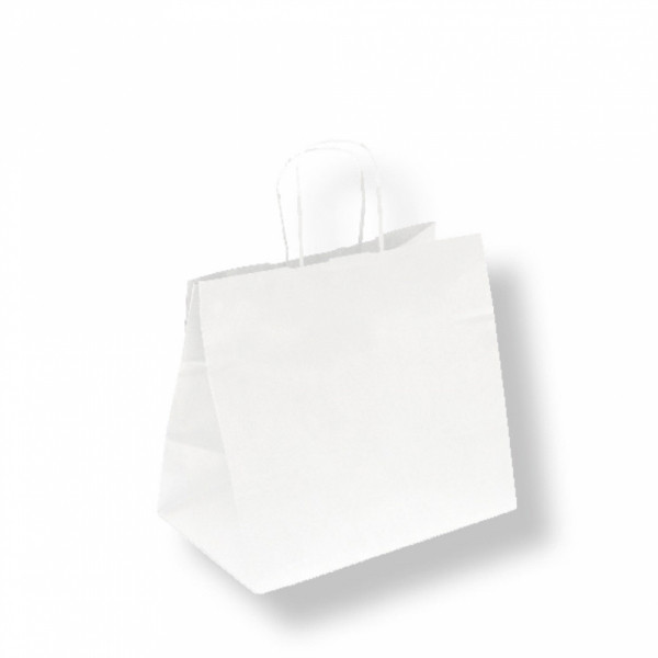 Sac sos avec anses Blanc 26+17x24cm 166.94 C/250 -unité-