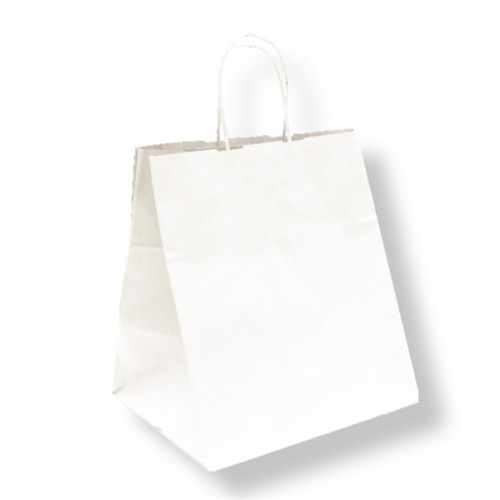 Sac sos avec anses Blanc 26+20x27cm 167.01 C/250 -unité-