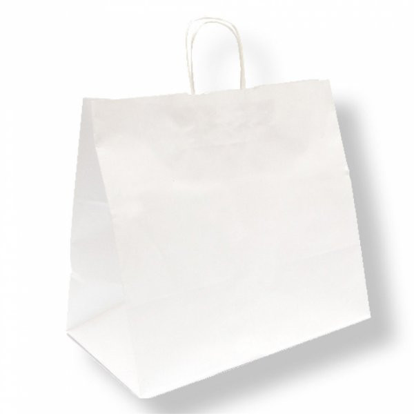 Sac sos avec anses Blanc 36+21x33,5cm 179.78 C/250 -unité-