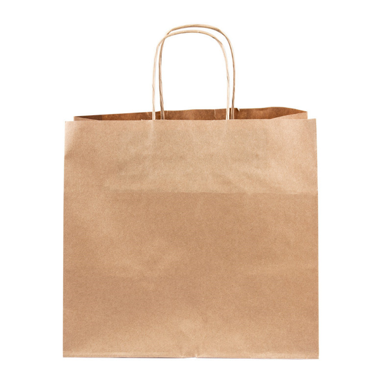 Sac sos avec anses Kraft brun 26+17x24cm 167.11 C/250 -unité-